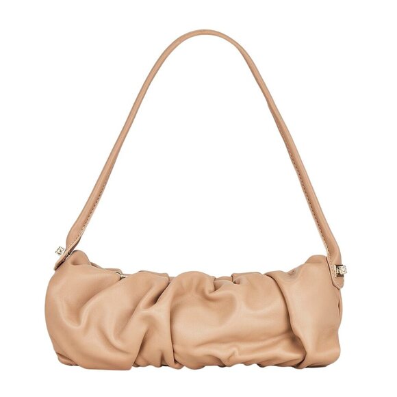 8 Other Reasons Puff Shoulder Bag in Khaki One Size New Womens Faux Leather - Picture 1 of 10